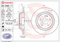 Brzdový kotouč BREMBO 08.C065.11