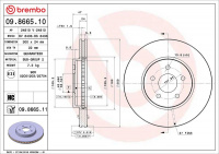 Brzdový kotouč BREMBO 09.8665.11