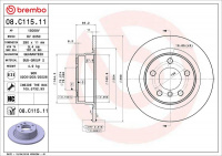 Brzdový kotouč BREMBO 08.C115.11