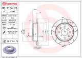 Brzdový kotouč BREMBO MAX 08.7104.75 - HONDA