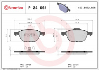 Sada brzdových destiček BREMBO P24061 - FORD, VOLVO Sada brzdových destiček BREMBO P24061 - FORD, VOLVO