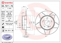 Brzdový kotouč BREMBO MAX 08.7211.76 - MERCEDES-BENZ