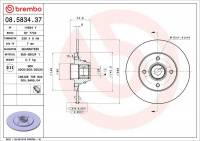 Brzdový kotouč BREMBO 08.5834.37