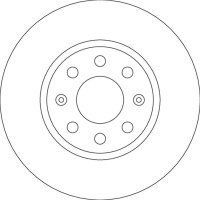 Brzdový kotouč TRW DF4796 - FIAT PUNTO 1.2-1.4, 1.3D 05 -