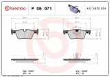Sada brzdových destiček BREMBO P06071 - BMW