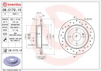 Brzdový kotouč BREMBO 08.C172.1X
