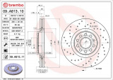 Brzdový kotouč BREMBO 09.A813.10 - AUDI