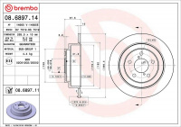 Brzdový kotouč BREMBO 08.6897.11