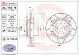 Brzdový kotouč BREMBO MAX 08.7765.75 - VOLVO