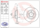 Brzdový kotouč BREMBO 08.6751.10 - AUDI
