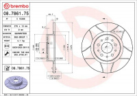 Brzdový kotouč BREMBO MAX 08.7861.75 - ALFA ROMEO Brzdový kotouč BREMBO MAX 08.7861.75 - ALFA ROMEO