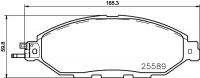 Sada brzdových destiček BREMBO P56103 - NISSAN