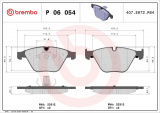 Sada brzdových destiček BREMBO P06054
