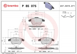 Sada brzdových destiček BREMBO P85075 - AUDI, SEAT, ŠKODA, VW