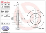 Brzdový kotouč BREMBO 09.7367.14 - CHRYSLER, DODGE