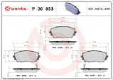 Sada brzdových destiček BREMBO P30053 - KIA