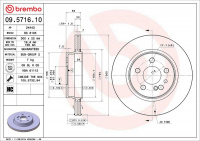 Brzdový kotouč BREMBO 09.5716.10 - MERCEDES-BENZ