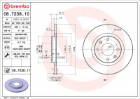 Brzdový kotouč BREMBO 08.7238.11
