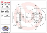 Brzdový kotouč BREMBO 08.C242.20