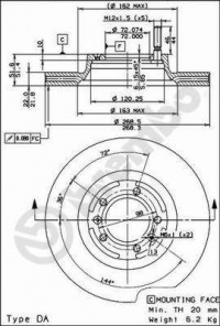 Brzdový kotouč BREMBO 09.4115.10 - ALFA ROMEO Brzdový kotouč BREMBO 09.4115.10 - ALFA ROMEO