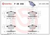 Sada brzdových destiček BREMBO P59048 - OPEL, SAAB