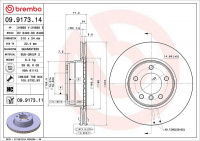 Brzdový kotouč BREMBO 09.9173.11