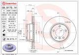 Brzdový kotouč BREMBO 09.9173.11