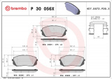 Sada brzdových destiček BREMBO P30056X - HYUNDAI, KIA