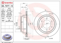 Brzdový kotouč BREMBO 09.7377.10 - ISUZU, OPEL