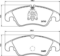 Sada brzdových destiček BREMBO P24074 - FORD Sada brzdových destiček BREMBO P24074 - FORD