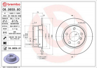 Brzdový kotouč BREMBO MAX 08.9859.80 - BMW