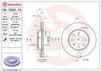 Brzdový kotouč BREMBO 09.7820.10 - DAEWOO
