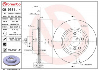 Brzdový kotouč BREMBO 09.9581.14 - BMW