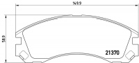 Sada brzdových destiček BREMBO P61089 - MITSUBISHI Sada brzdových destiček BREMBO P61089 - MITSUBISHI