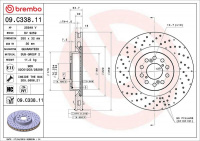 Brzdový kotouč BREMBO 09.C338.11 - HONDA Brzdový kotouč BREMBO 09.C338.11 - HONDA