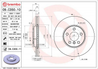 Brzdový kotouč BREMBO 09.C350.11 - BMW, MINI