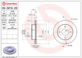Brzdový kotouč BREMBO 09.5919.20 - NISSAN