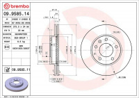 Brzdový kotouč BREMBO 09.9585.14 - MAZDA