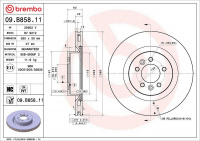 Brzdový kotouč BREMBO 09.B858.11 - LAND ROVER