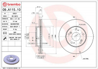 Brzdový kotouč BREMBO 09.A115.10