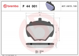 Sada brzdových destiček BREMBO P44001 - LAND ROVER