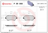 Sada brzdových destiček BREMBO P59050 - OPEL, SUZUKI
