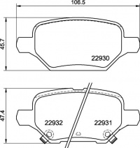 Sada brzdových destiček BREMBO P59099