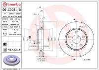 Brzdový kotouč BREMBO 09.C003.11 - JEEP Brzdový kotouč BREMBO 09.C003.11 - JEEP
