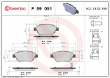 Sada brzdových destiček BREMBO P59051 - OPEL