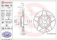 Brzdový kotouč BREMBO MAX 09.4939.75 - FIAT, LANCIA