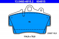 Sada brzdových destiček ATE 13.0460-4815 (AT 604815) - PORSCHE Sada brzdových destiček ATE 13.0460-4815 (AT 604815) - PORSCHE