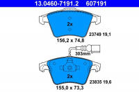 Sada brzdových destiček ATE 13.0460-7191 (AT 607191) - VW Sada brzdových destiček ATE 13.0460-7191 (AT 607191) - VW