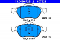 Sada brzdových destiček ATE 13.0460-7221 (AT 607221) - RENAULT Sada brzdových destiček ATE 13.0460-7221 (AT 607221) - RENAULT