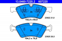 Sada brzdových destiček ATE 13.0460-7220 (AT 607220) - MERCEDES-BENZ Sada brzdových destiček ATE 13.0460-7220 (AT 607220) - MERCEDES-BENZ